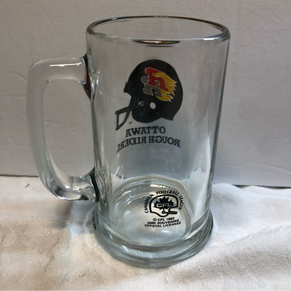 Vintage CFL Ottawa Rough Riders Glass Mug 1992 - Picture 6 of 7